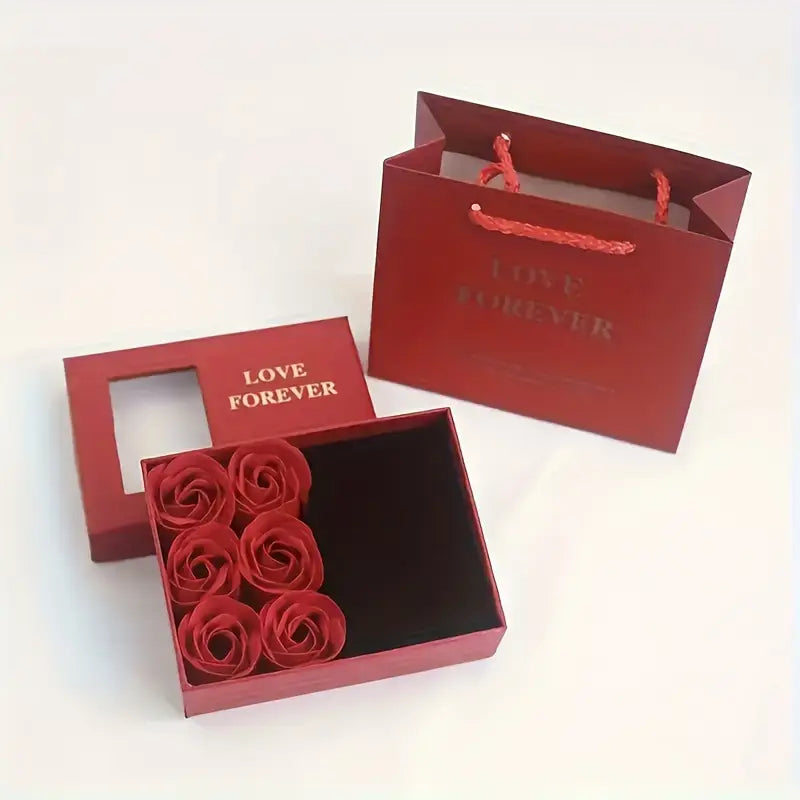 Romantic rose jewelry box + bag