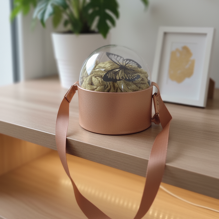Golden Butterfly Rosegold Gift Box – Luxury Rose Sphere