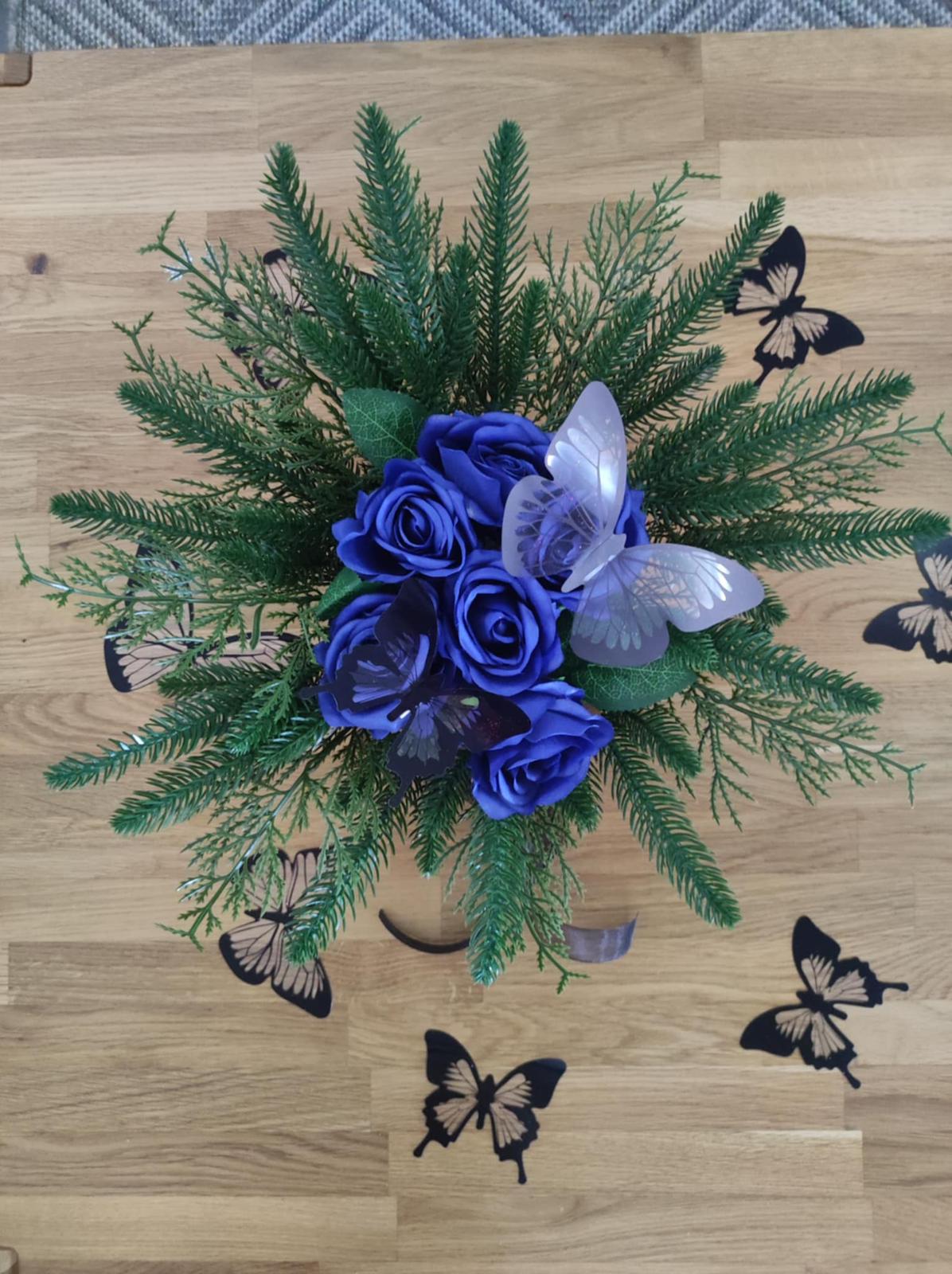 🌿 Royal Blue Harmony Wreath