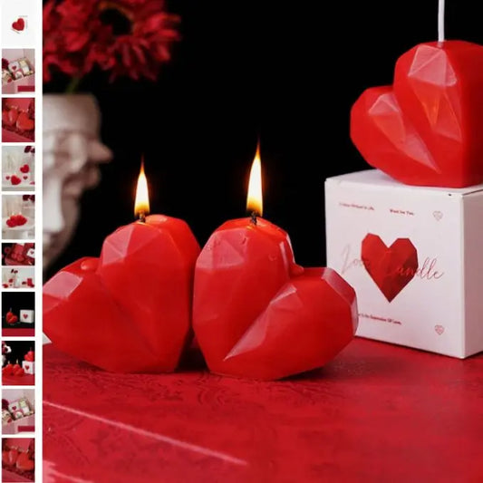 Geometrikus Szív Alakú Illatos Gyertya My Store