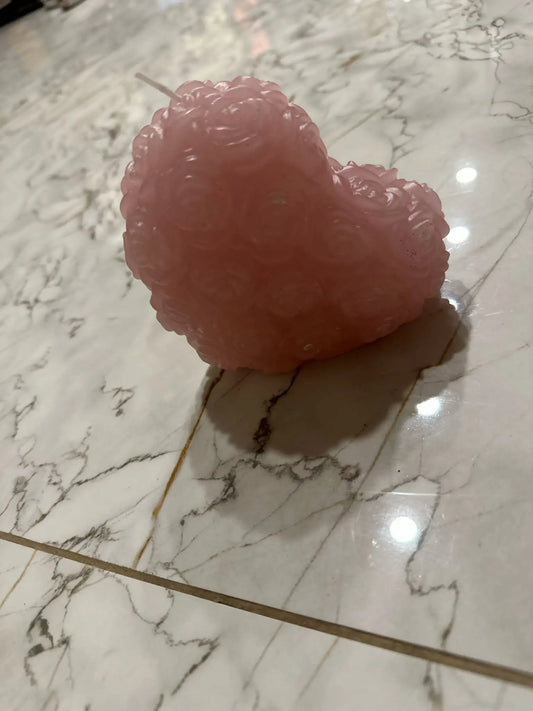 Rózsaszív Gyertya MeglepiMűhely