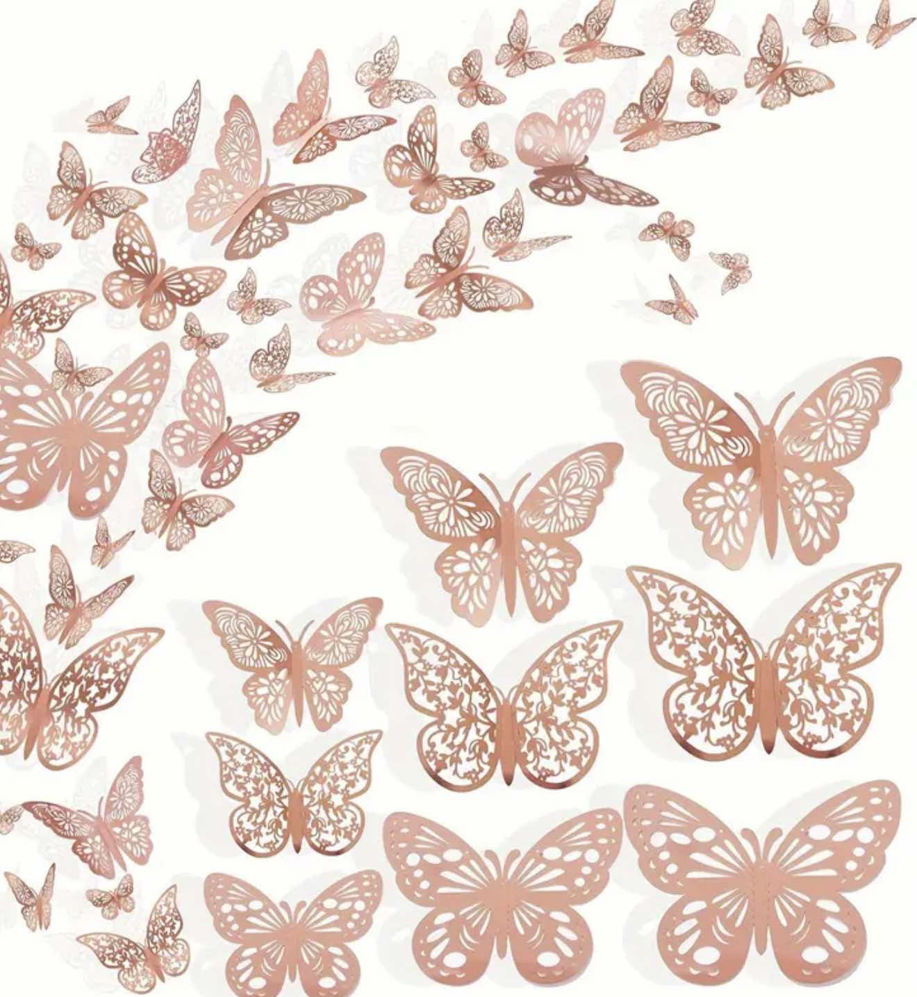 RoseGold Dekor Pillangó Műrózsacsokrokhoz