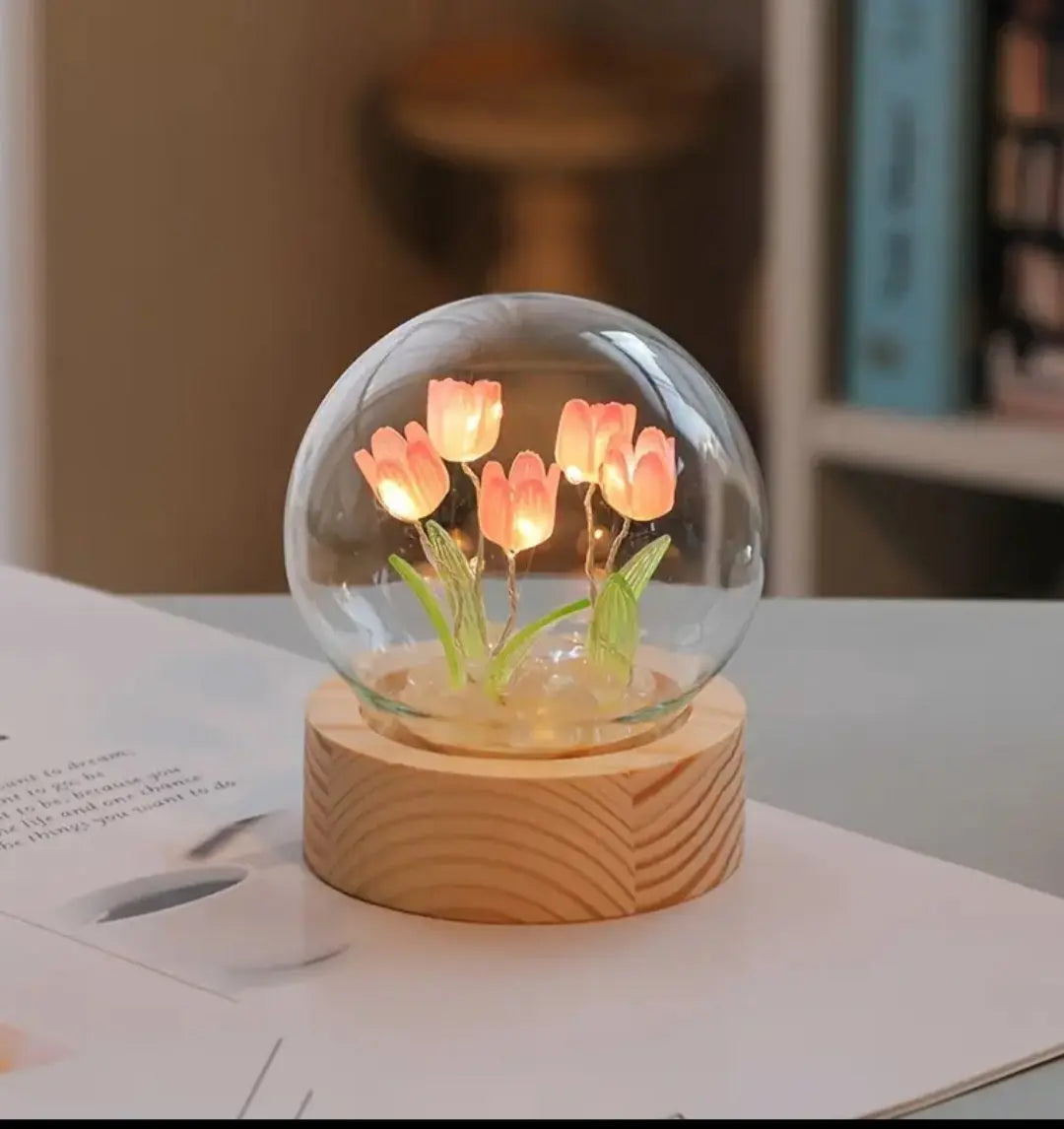 Elemes Éjszakai Lámpagömb Tulipánnal MeglepiMűhely