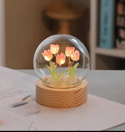 Elemes Éjszakai Lámpagömb Tulipánnal MeglepiMűhely