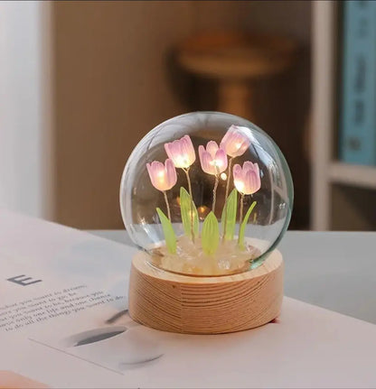 Elemes Éjszakai Lámpagömb Tulipánnal MeglepiMűhely