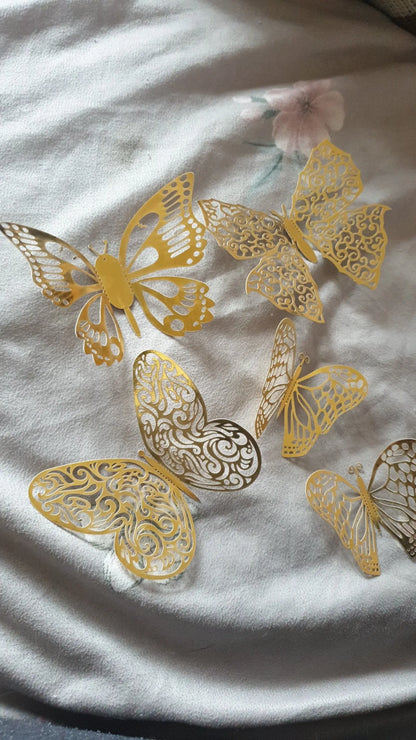 Arany Dekor Pillangó Műrózsacsokrokhoz MeglepiMűhely