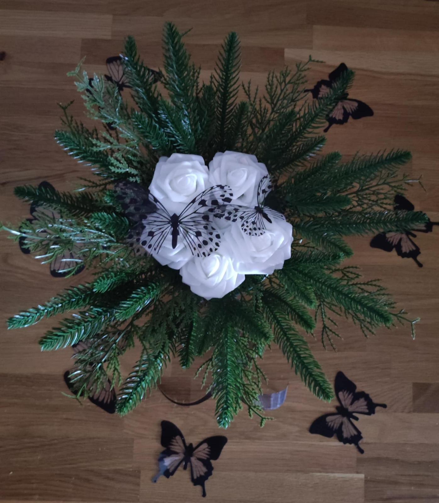 🌿  Hófehér Nyugalom koszorú