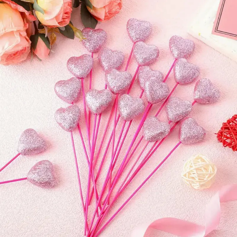💖 Rózsaszín Szív Alakú Csillámos Hab – Szívből jön, és örökre marad