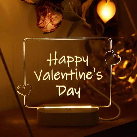 💖 „Írd rá, amit a szíved diktál!” – Üzenetírós Szíves 3D LED Lámpa 💖