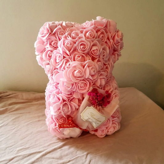  Rózsaszín rózsa medve ajándék – tökéletes meglepetés nőnapra, születésnapra és évfordulóra