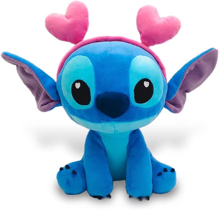 Stitch plüss mérete kézben tartva, 25 cm magas